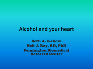 Alcohol And Your Heart - Pennington Biomedical Research Center