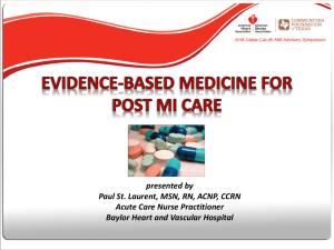 Evidence-Based Medicine for CAD: *Take 5 to Stay Alive*