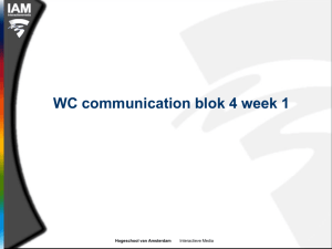 WC communication blok 3 week 1