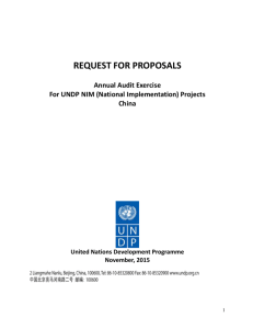 RFP - United Nations Development Programme