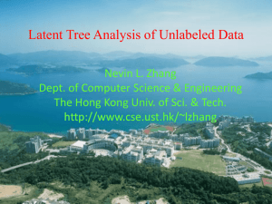 Latent tree analysis of unlabeled data