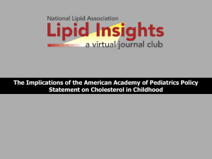 AAP Guidelines on Cholesterol in Children
