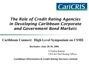 Role of credit rating agencies in developing Caribbean