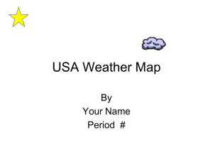 Typical Weather-map symbols used to show barometric pressure of