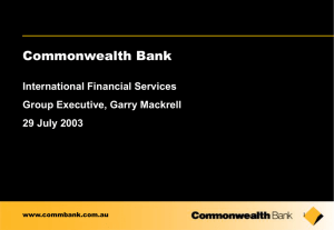 Presentation - Commonwealth Bank of Australia