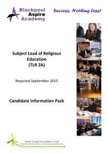 Subject Lead of Religious Education