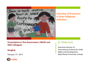 ECD/Protection Indicators for Stages of Development In which rights