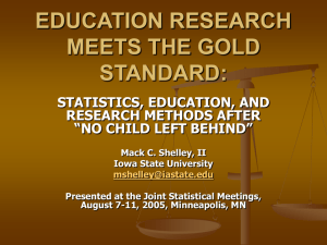 education research meets the gold standard