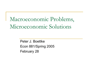 Macroeconomic Problems, Microeconomic Solutions