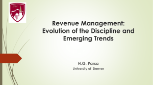 Revenue Management and Pricing in Services