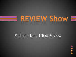 Review Game Unit 1 Test - Warren Hills Regional School District