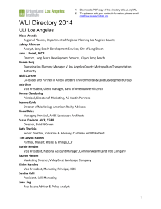 ULI LA WLI Directory 2014 - ULI Los Angeles