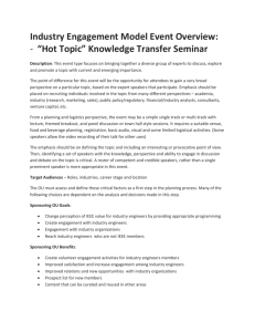 Hot Topic Knowledge Transfer Seminar
