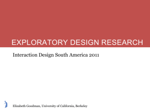 Exploratory design research