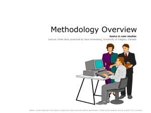 Methodology Overview - Saul Greenberg
