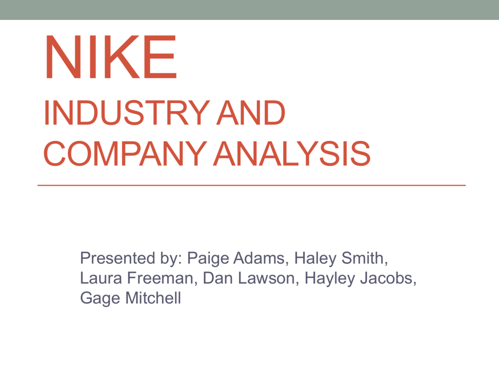 nike is in which industry