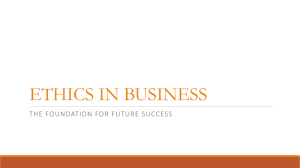 Business Ethics - IMA Michigan Council
