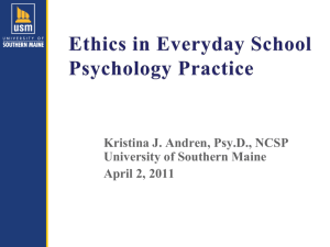 Principles for Professional Ethics