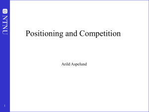 Positioning and Competition