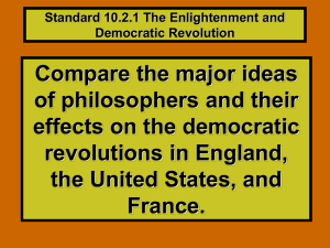 Standard 10.2.1 The Enlightenment and