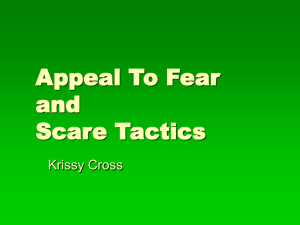 Appeal To Fear and Scare Tactics