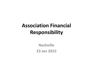 Association Financial Management 101
