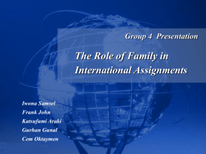 Role of Family in IHRM