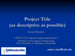 CPE495 Project Proposal Template