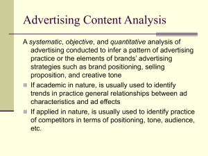 Advertising Content Analysis