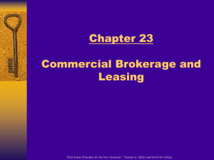 Chapter 23 Commercial Brokerage and Leasing