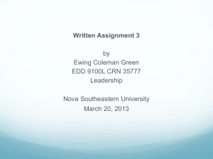 Green - Written Assignment 3