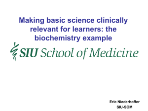 Making basic sciences clinically relevant