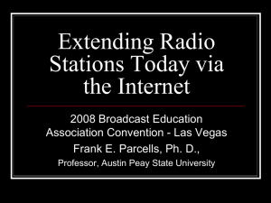 Extending Radio Stations Today via the Internet