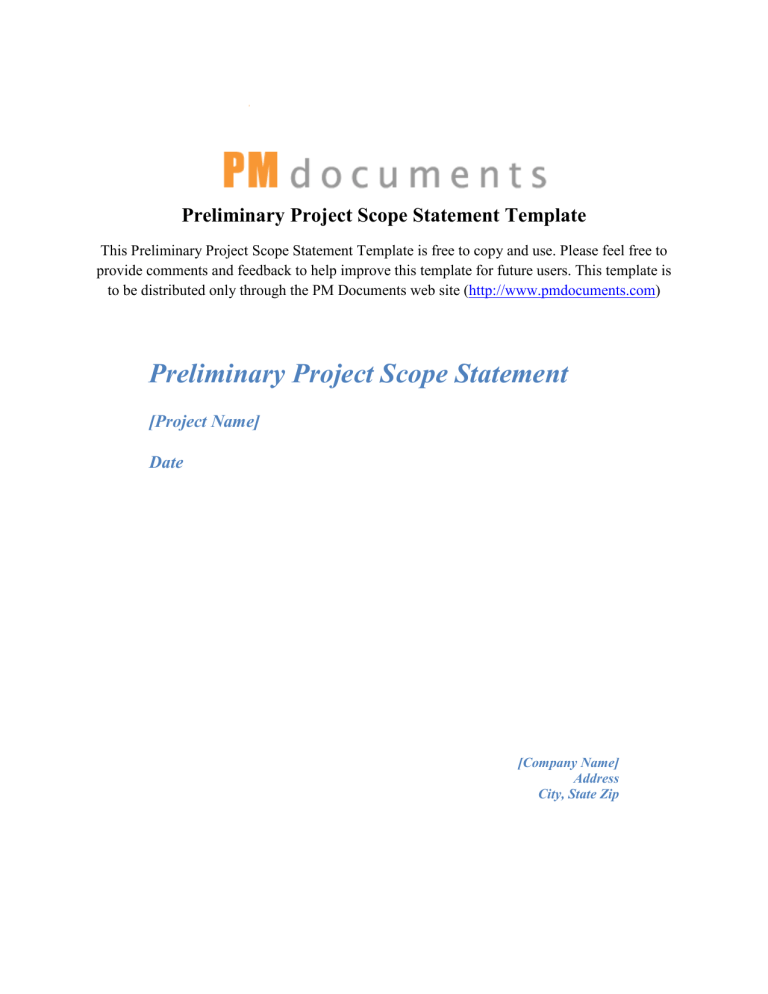 preliminary-project-scope-statement-template