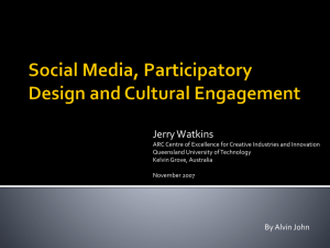 Social Media, Participatory Design and Cultural Engagement