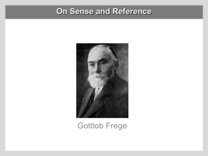 Frege on Sense and Reference - University of San Diego Home Pages