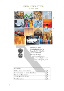 india newsletter june 2014 - Embassy of India,Belgrade,Serbia