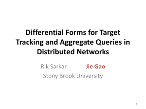 Differential Forms for Target Tracking and Aggregate Queries in