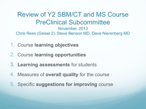 Y2 SBM CT Review - Dartmouth Medical School
