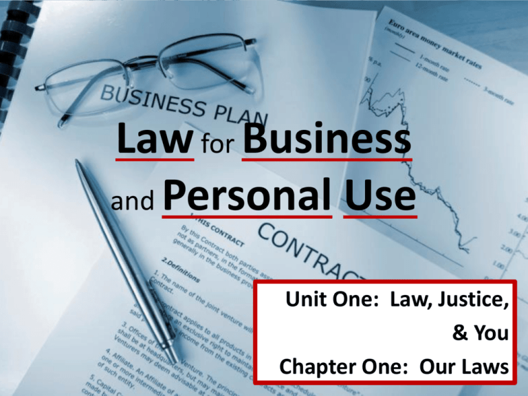 Law For Business And Personal Use