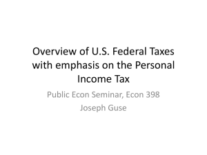 Overview of U.S. Federal Taxes