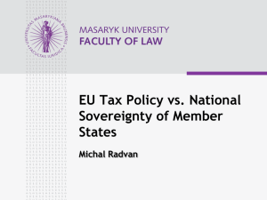 EU Tax Policy vs. National Sovereignty of Member States