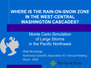 a monte carlo model for simulation of rain-on