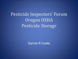 PESTICIDE STORAGE