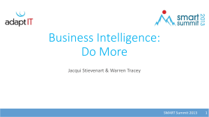 SMART Summit 2013 - Business Intelligence