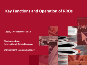 Madeleine Pow, CLA: Key functions and operation of RROs