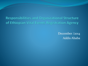 Legal Frame Work of Ethiopian Civil Registration