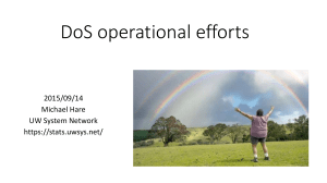 DoS operational efforts