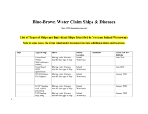 List of Ships Identified in Vietnam Inland Waterways by C&P