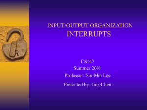 inputoutput organization interrupts